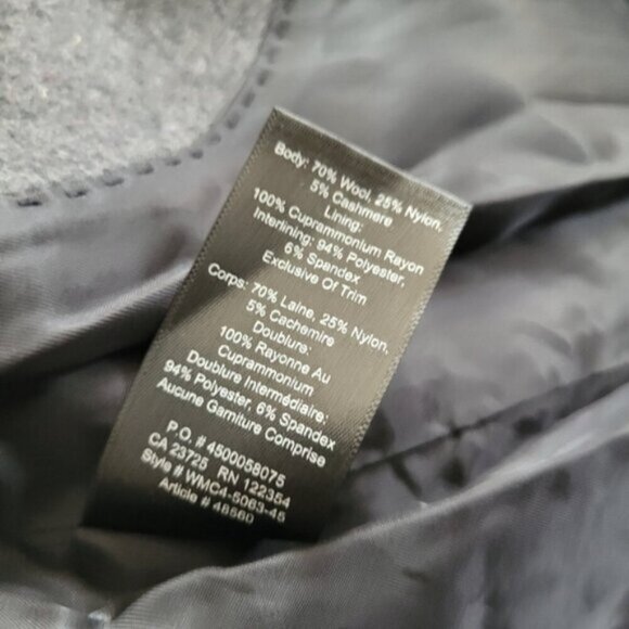 Aritzia Wilfred Grey Cocoon Wool-Cashmere Coat Size XS - Picture 14 of 14